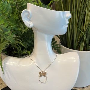 Solid 14K Butterfly Pendant Charm Holder